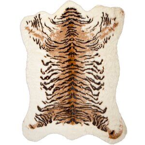 Luxe Home Decor Classic Faux Hide Rug | 1-Piece | Tyler tiger | 5.25'x7.5'